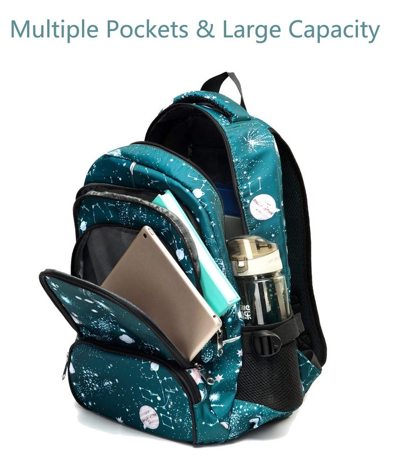 BLUEFAIRY Kids Backpack for Boys Girls Bookbags for Elementary Primary Middle School Bags Book Bags for Teens Adolescentes Back to School Gifts Mochilas Escolares para NiÃƒÂ±as Galaxy Cyan - Image 4